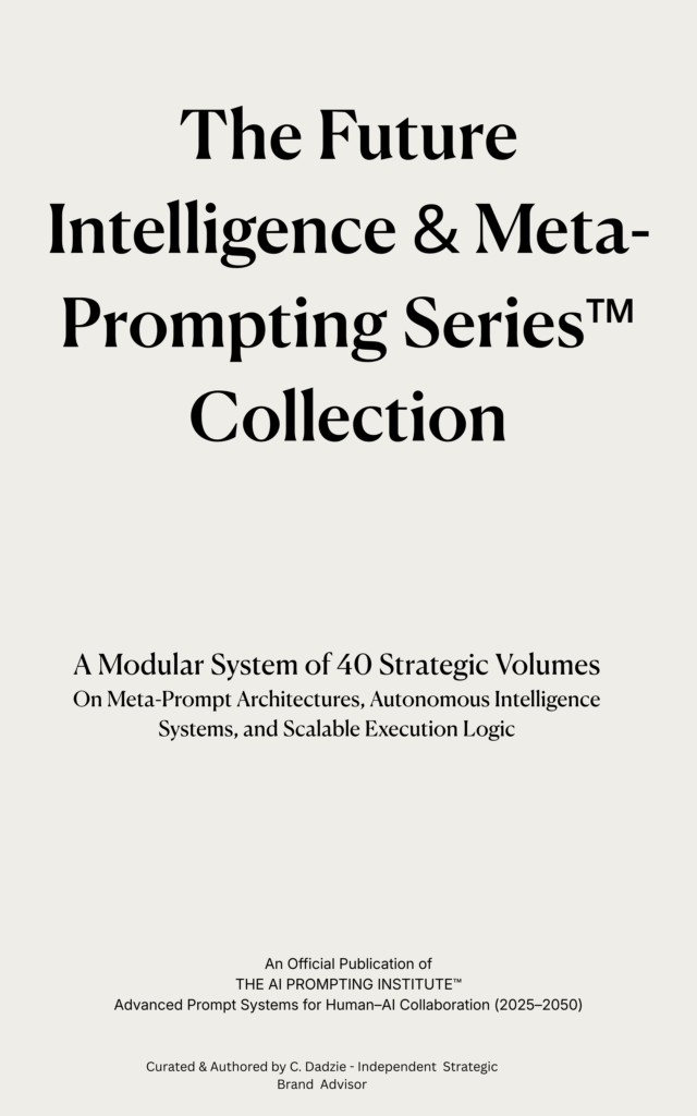 Cover image of The Future Intelligence & Meta-Prompting – Series™, a strategic collection exploring future intelligence models, meta-prompting systems, and next-generation AI reasoning frameworks.